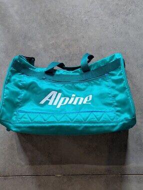 Vintage Alpine Duffel Bag Teal Neon Retro 80s 90s Gym Travel Ski Carry Bag